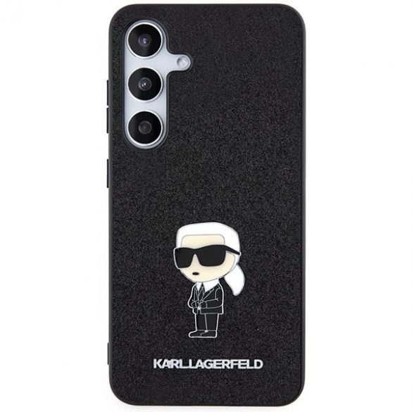 Karl Lagerfeld KLHCS24SGKNPSK S24 S921 czarny/negru hardcase Fixed Glitter Ikonik Logo Metal Pin