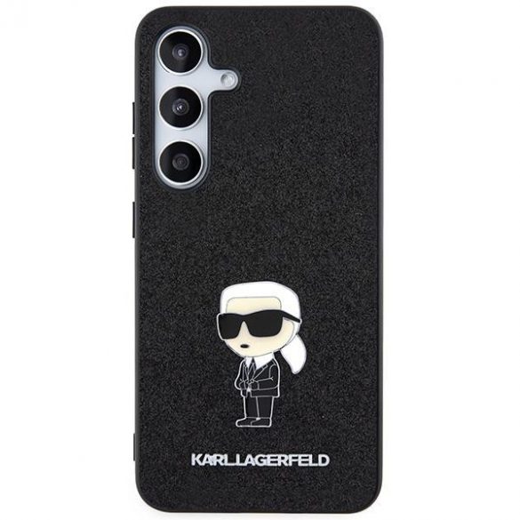 Karl Lagerfeld KLHCS24MGKNPSK S24+ S926 czarny/negru hardcase Fixed Glitter Ikonik Logo Metal Pin