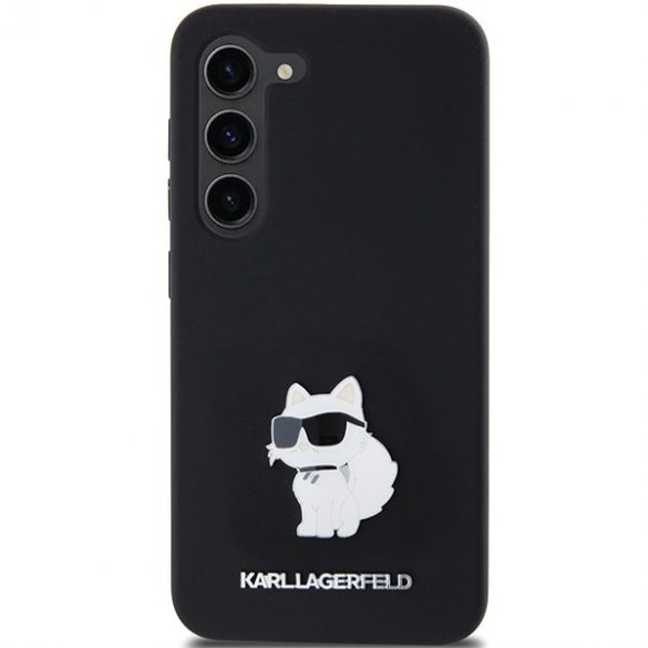 Karl Lagerfeld KLHCS23SSMHCNPK S23 S911 carcasă rigidă/neagră Silicon Choupette Metal Pin