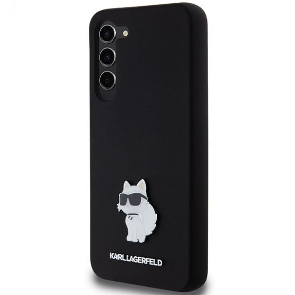 Karl Lagerfeld KLHCS23MSMHCNPK S23+ S916 carcasă rigidă/neagră Silicon Choupette Metal Pin