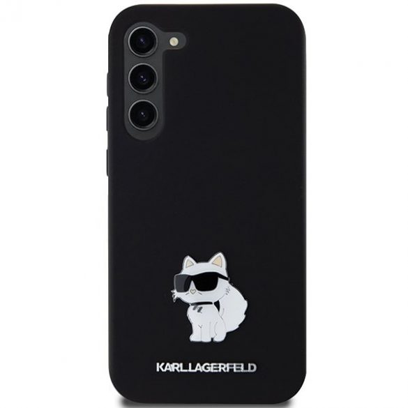 Karl Lagerfeld KLHCS23MSMHCNPK S23+ S916 carcasă rigidă/neagră Silicon Choupette Metal Pin