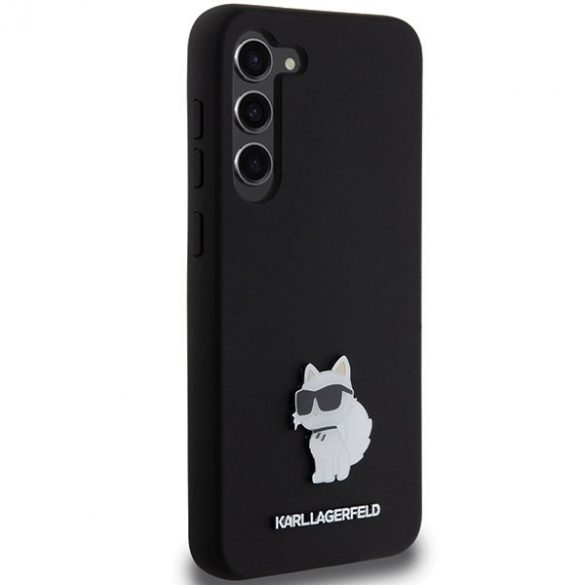 Karl Lagerfeld KLHCS23MSMHCNPK S23+ S916 carcasă rigidă/neagră Silicon Choupette Metal Pin