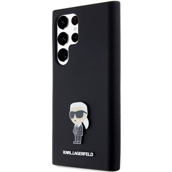 Karl Lagerfeld KLHCS23LSMHKNPK S23 Ultra S918 czarny/negru Silicon Ikonik Metal Pin