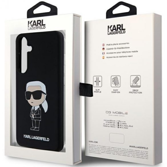 Karl Lagerfeld KLHCS24MSNIKBCK S24+ S926 hardcase czarny/negru Silicon Ikonik