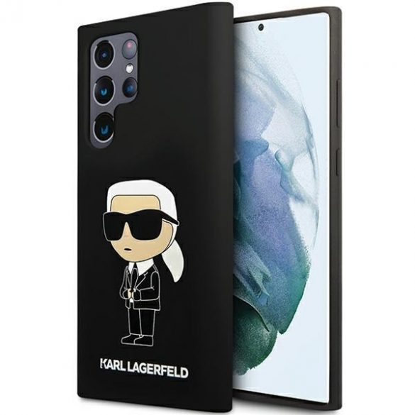 Karl Lagerfeld KLHCS24LSNIKBCK S24 Ultra S928 hardcase czarny/negru Silicon Ikonik