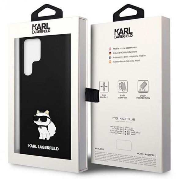 Karl Lagerfeld KLHCS24LSNCHBCK S24 Ultra S928 hardcase czarny/negru Silicon Choupette