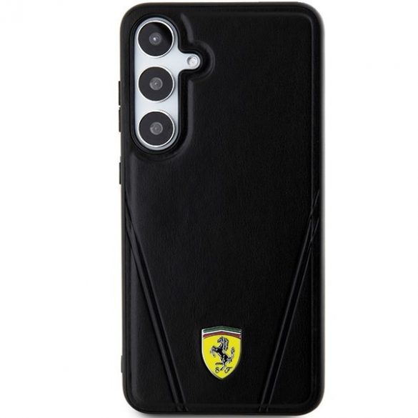 Carcasă rigidă Ferrari FEHMS24MP3BAK S24+ S926 czarny/negru Hot Stamp V Lines MagSafe