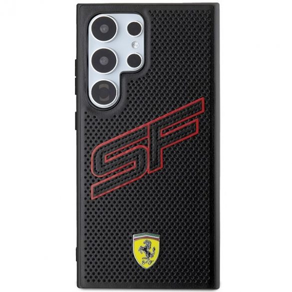 Ferrari FEHCS24Lroz S24 Ultra S928 negru / negru hard Husă Big SF Perforat