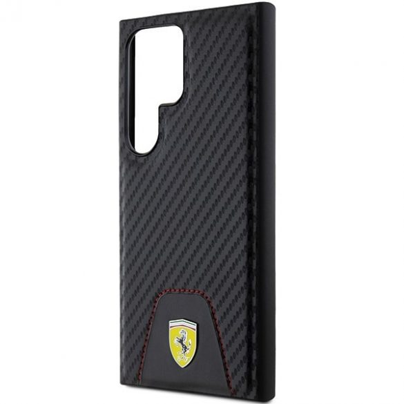 FerrariFEHCS24LN3PUK S24 Ultra S928 carcasă rigidă neagră/carbon Cusut din carbon