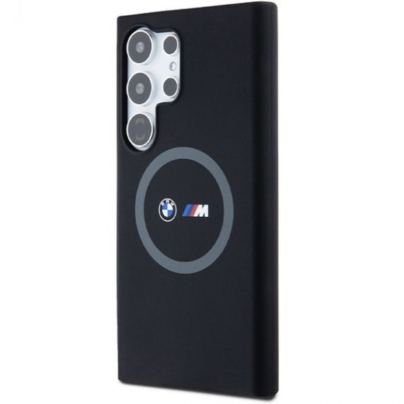 BMW BMHMS24L23SROK S24 Ultra S928 carcasă rigidă czarny/negru M Inel imprimat silicon MagSafe