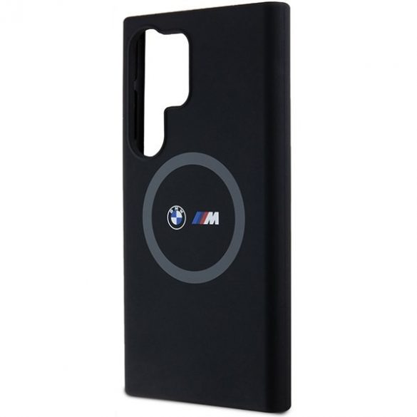 BMW BMHMS24L23SROK S24 Ultra S928 carcasă rigidă czarny/negru M Inel imprimat silicon MagSafe