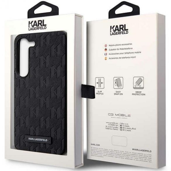 Karl Lagerfeld KLHCS24MSAKLHPK S24+ S926 hardcase czarny/negru Saffiano Mono Metal Logo