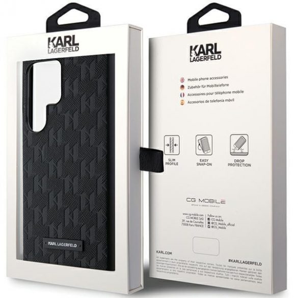 Karl Lagerfeld KLHCS24LSAKLHPK S24 Ultra S928 hardcase czarny/negru Saffiano Mono Metal Logo