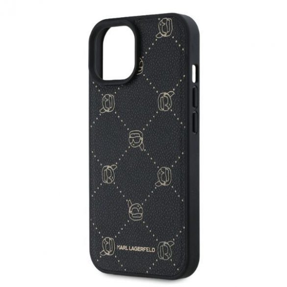 Karl Lagerfeld KLHMP15SPGKHPHK Carcasă Magsafe Karl Head pentru iPhone 15 - negru