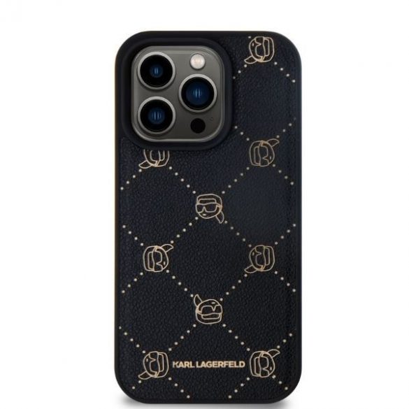 Karl Lagerfeld KLHMP15XPGKHPHK Geantă Magsafe Karl Head pentru iPhone 15 Pro Max - negru