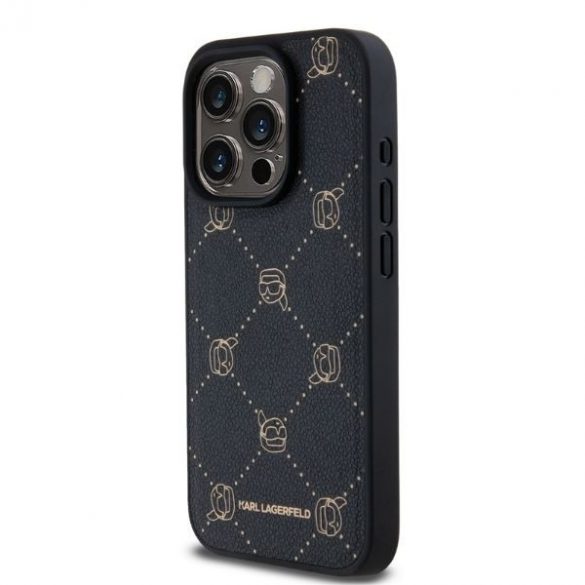 Karl Lagerfeld KLHMP15XPGKHPHK Geantă Magsafe Karl Head pentru iPhone 15 Pro Max - negru