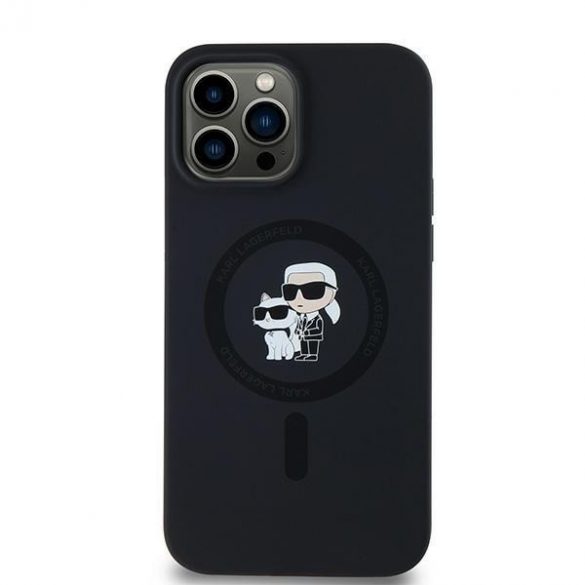 Karl Lagerfeld KLHMP13LSCMKCRHK iPhone 13 Pro / 13 6.1" czarny/negru hardcase Silicon Karl & Choupette MagSafe