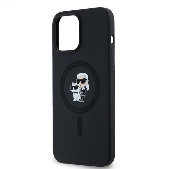 Karl Lagerfeld KLHMP13LSCMKCRHK iPhone 13 Pro / 13 6.1" czarny/negru hardcase Silicon Karl & Choupette MagSafe