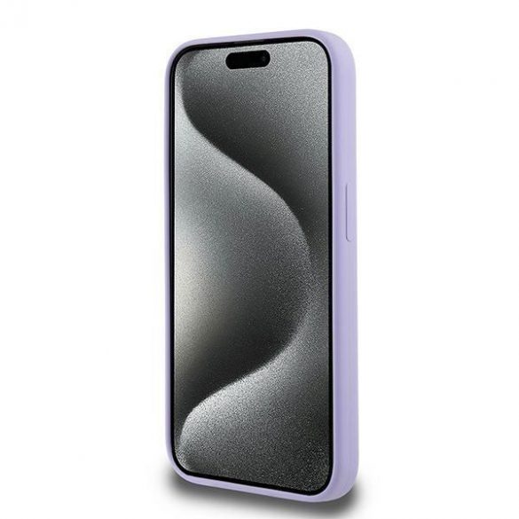 Karl Lagerfeld KLHMP15LSCMKCRHU Silicon Karl&Choupette Heads Ring MagSafe carcase rigide pentru iPhone 15 Pro - violet