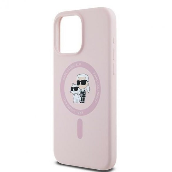 Karl Lagerfeld KLHMP15LSCMKCRHP iPhone 15 Pro 6.1" rożowy/roz hardcase Silicon Karl & Choupette MagSafe