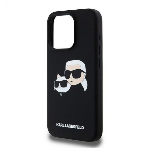 Karl Lagerfeld KLHMP15LSKCHPPLK iPhone 15 Pro 6.1" carcasă rigidă/neagră Silicon Karl & Choupette MagSafe