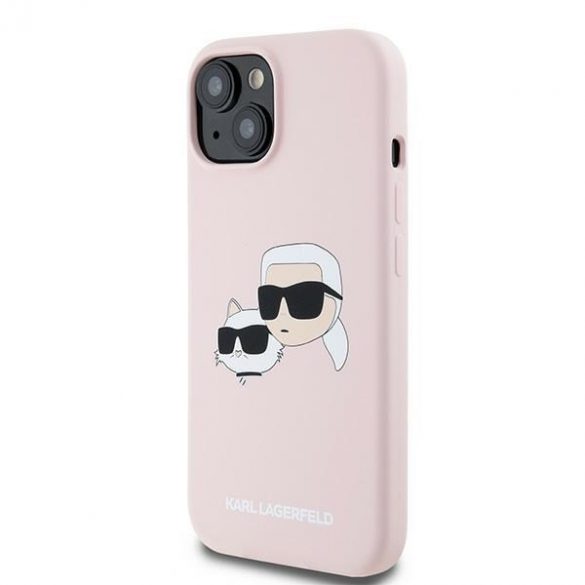 Karl Lagerfeld KLHMP15SSKCHPPLP iPhone 15 / 14 / 13 6.1" rożowy/roz hardcase Silicon Karl & Choupette MagSafe