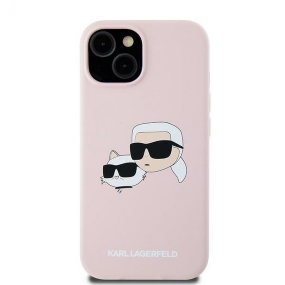 Karl Lagerfeld KLHMP15SSKCHPPLP iPhone 15 / 14 / 13 6.1" rożowy/roz hardcase Silicon Karl & Choupette MagSafe