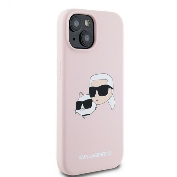 Karl Lagerfeld KLHMP15SSKCHPPLP iPhone 15 / 14 / 13 6.1" rożowy/roz hardcase Silicon Karl & Choupette MagSafe