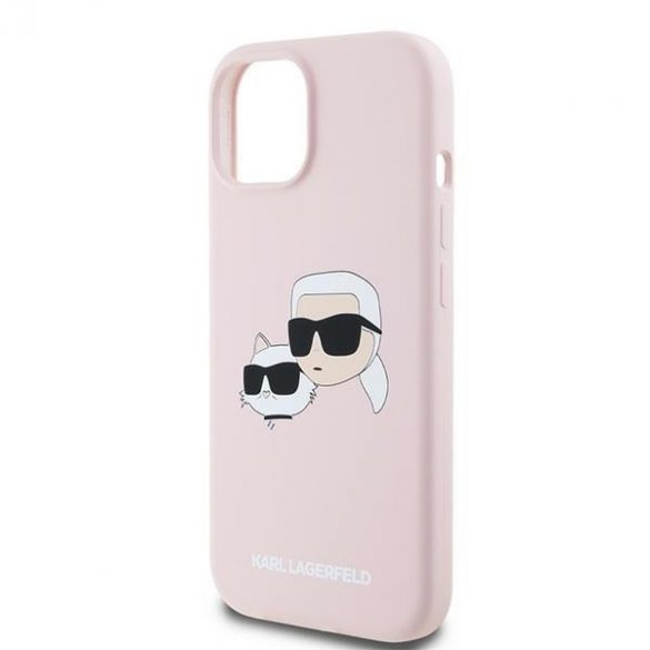 Karl Lagerfeld KLHMP15SSKCHPPLP iPhone 15 / 14 / 13 6.1" rożowy/roz hardcase Silicon Karl & Choupette MagSafe