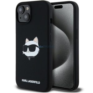 Karl Lagerfeld KLHMP15SSCHPPLK iPhone 15 / 14 / 13 6.1" carcasă rigidă/neagră Silicon Choupette Head MagSafe