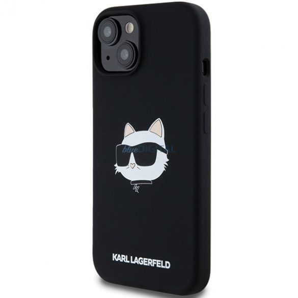 Karl Lagerfeld KLHMP15SSCHPPLK iPhone 15 / 14 / 13 6.1" carcasă rigidă/neagră Silicon Choupette Head MagSafe