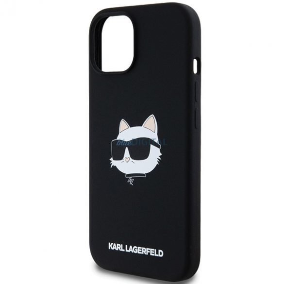 Karl Lagerfeld KLHMP15SSCHPPLK iPhone 15 / 14 / 13 6.1" carcasă rigidă/neagră Silicon Choupette Head MagSafe