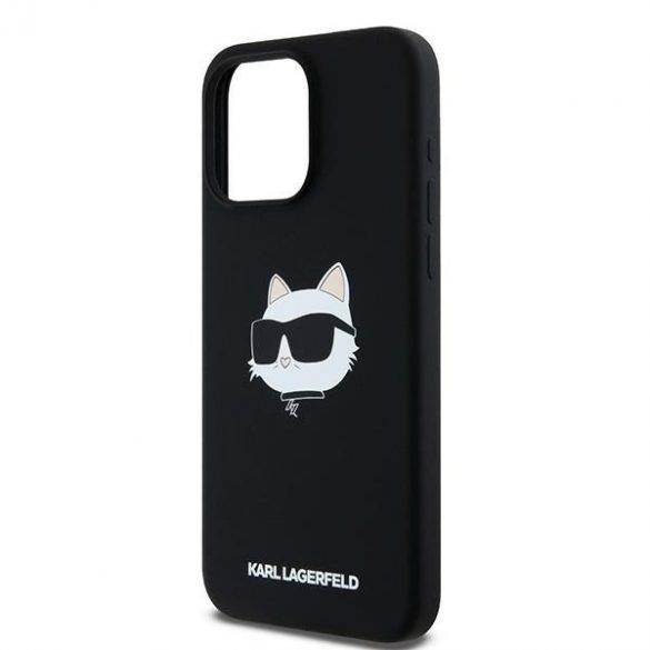 Karl Lagerfeld KLHMP15LSCHPPLK iPhone 15 Pro 6.1" carcasă rigidă/neagră Silicon Choupette Head MagSafe