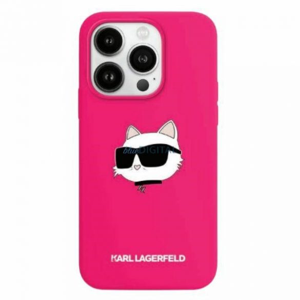 Karl Lagerfeld KLHMP15SSCHPPLF iPhone 15 / 14 / 13 6.1" rożowy/fuschia hardcase Silicon Choupette Head MagSafe