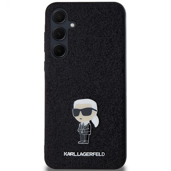 Karl Lagerfeld KLHCSA35GKNPSK A35 A356 czarny/negru hardcase Fixed Glitter Ikonik Logo Metal Pin