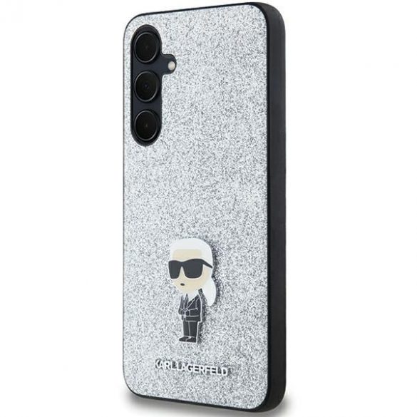 Karl Lagerfeld KLHCSA35GCNPSG A35 A356 srebrny/argintiu hardcase Fixed Glitter Choupette Logo Pin metal