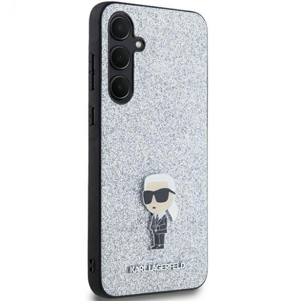 Karl Lagerfeld KLHCSA35GCNPSG A35 A356 srebrny/argintiu hardcase Fixed Glitter Choupette Logo Pin metal