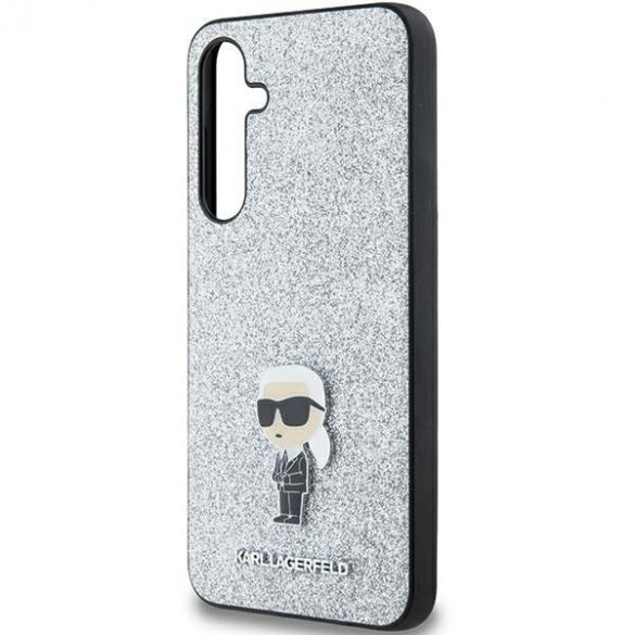 Karl Lagerfeld KLHCSA35GCNPSG A35 A356 srebrny/argintiu hardcase Fixed Glitter Choupette Logo Pin metal