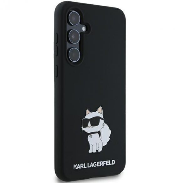 Karl Lagerfeld KLHCSA35SMHCNPK A35 A356 carcasă rigidă neagră din silicon Choupette Metal Pin