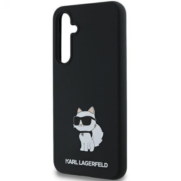 Karl Lagerfeld KLHCSA35SMHCNPK A35 A356 carcasă rigidă neagră din silicon Choupette Metal Pin