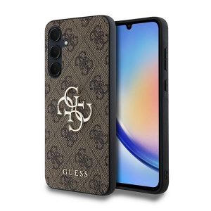 Guess GUHCSA354GMGBR A35 A356 carcasă rigidă maro/brązowy 4G Big Metal Logo