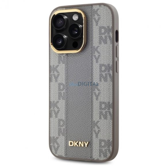 DKNY DKHMP14LPCPVSLE Carouri din piele Mono model compatibil MagSafe pentru iPhone 14 Pro - bej