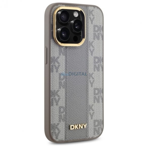 DKNY DKHMP14LPCPVSLE Carouri din piele Mono model compatibil MagSafe pentru iPhone 14 Pro - bej