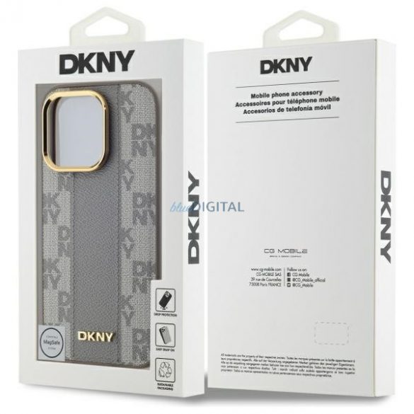 DKNY DKHMP14LPCPVSLE Carouri din piele Mono model compatibil MagSafe pentru iPhone 14 Pro - bej