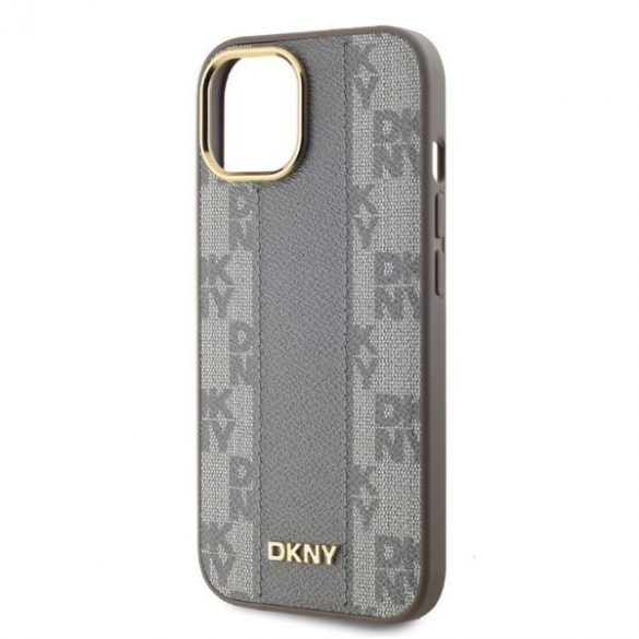 DKNY DKHMP15SPCPVSLE Carouri din piele Mono model MagSafe Hardcase iPhone 15 - bej