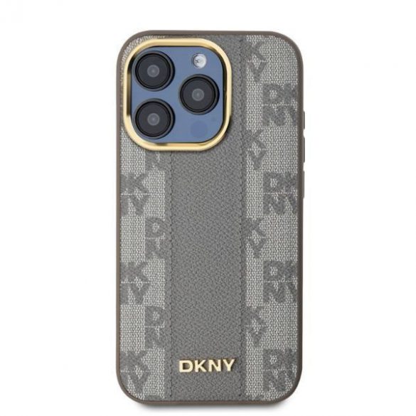 DKNY DKHMP15LPCPVSLE Piele carouri Mono model MagSafe carcase tari pentru iPhone 15 Pro - bej