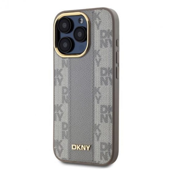 DKNY DKHMP15LPCPVSLE Piele carouri Mono model MagSafe carcase tari pentru iPhone 15 Pro - bej