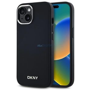 DKNY DKHMP14SPSCMCLK Carcasă rigidă cu logo MagSafe compatibil pentru iPhone 14 - negru