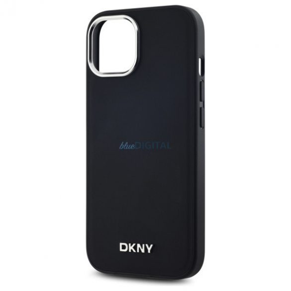 DKNY DKHMP14SPSCMCLK Carcasă rigidă cu logo MagSafe compatibil pentru iPhone 14 - negru