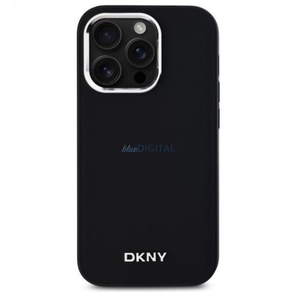 DKNY DKHMP14LPSCMCLK Carcasă rigidă compatibilă cu MagSafe cu logo simplu pentru iPhone 14 Pro - negru